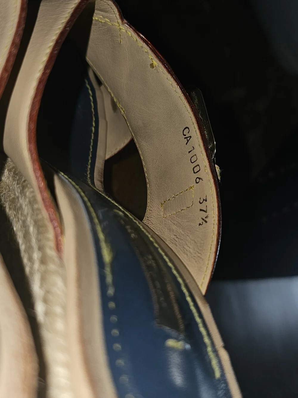 Louis Vuitton Denim Wedge Sandals - Picture 9 of 9